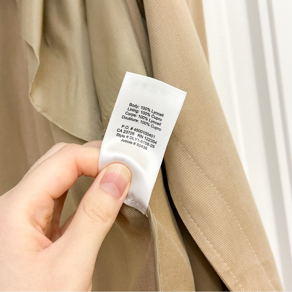 Aritzia Babaton Lawson trench coat size xs beige tan - Picture 4 of 11